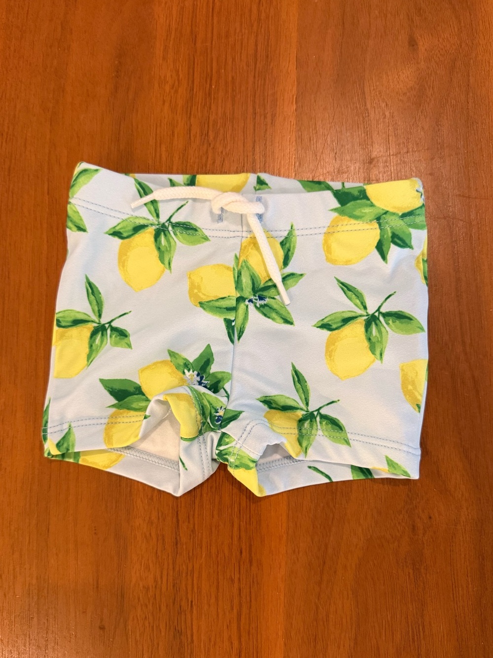 Janie and Jack lemon baby swim shorts